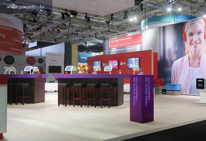 Eventaktionen auf einem Messestand